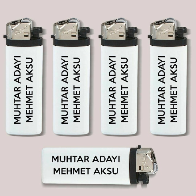 Muhtar Adaylarına Özel Promosyon Beyaz I-lighter Taşlı Siboplu Çakmak, Seçim Promosyon Ürünleri 500 Adet Siyah
