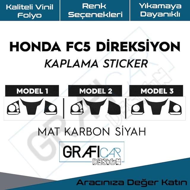 Honda Fc5 Direksiyon Karbon Kaplama Stıcker