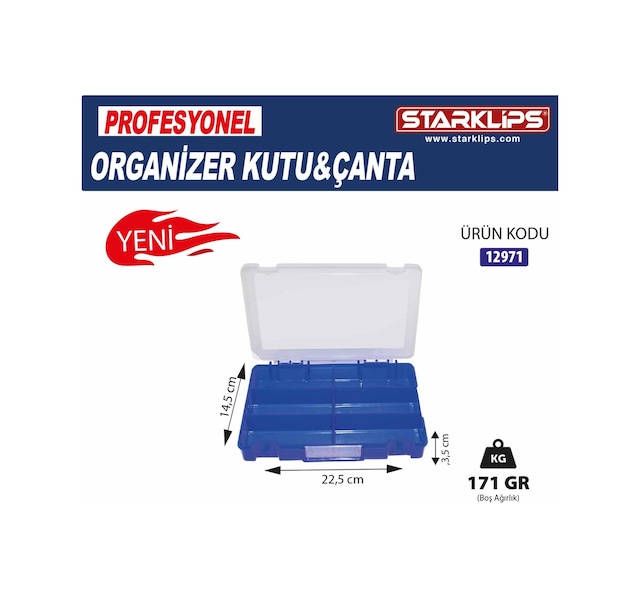 Çanta Plastik Organizer 6 Bölmeli