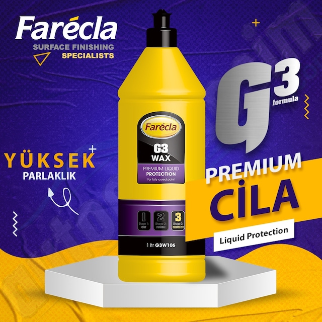 Farecla G3 Premium Wax Cila 1 Litre Uygulama Pedi