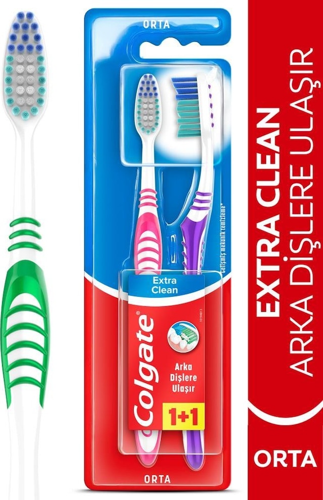 Colgate Extra Clean 1 + 1 Diş Fırçası Medium