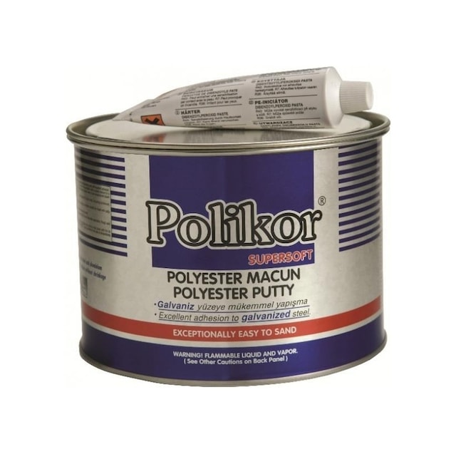 Polikor Polyester Çelik Macun 2700 Gr + Sertleştirici ( 6'lı koli )