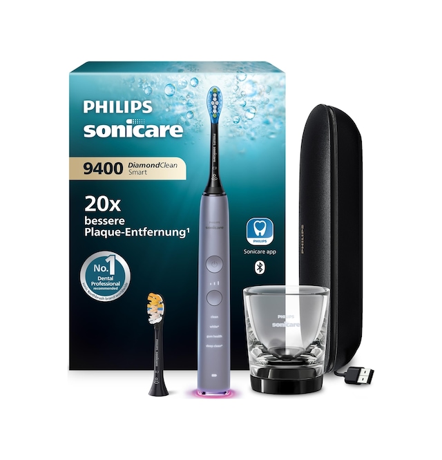 Philips Sonicare Diamondclean Smart 9400 Elektrikli Diş Fırçası, Uygulamalı Sonik Diş Fırçası, Basınç Sensörü, Fırça Başlığı Algılama, 4 Fırçalama Modu Ve 3 Yoğunluk Seviyesi, Gri, Model Hx9917/90