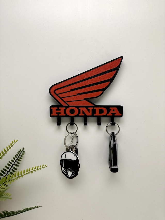 3d Baskı Dekoratif Honda Model Motorcu Anahtar Askılığı Siyah
