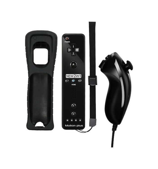 Wii 2 In 1 Remote + Nunchuk Controller Motion Plus