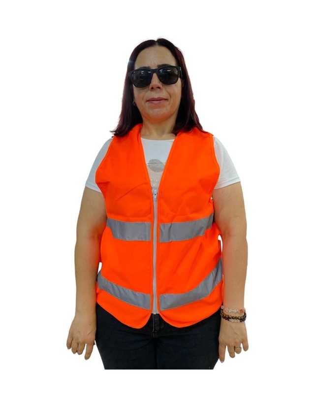 Buradabulabilirsin Fermuarlı Turuncu İkaz Yeleği Xl Beden 59 Cm Nl