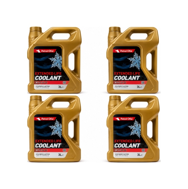 Petrol Ofisi Antifriz Extendet Life Coolant Organik 4 X 3 Litre