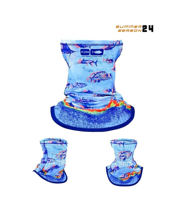 Fujin Pro Angler Neck Gaiter Boyunluk Echo Fish Mavi
