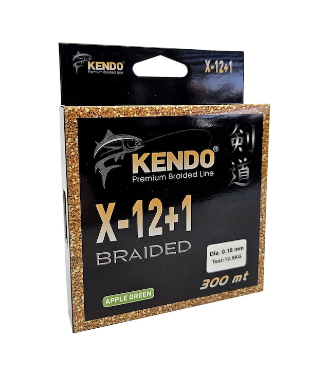 Kendo X-12+1 Braided 300m Apple Green Örgü İp 0,18mm 53591202