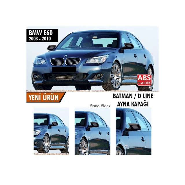 Bmw E60 Yarasa Ayna Kapağı Batman Ayna 2003-2010 Arası Parlak Siy