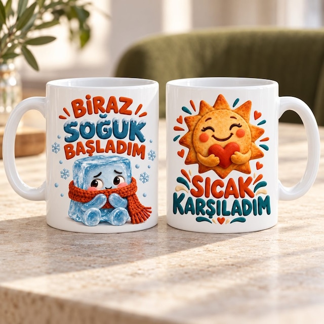 Buzlar Çözüldü 2'li Porselen Kupa Seti - Model 906