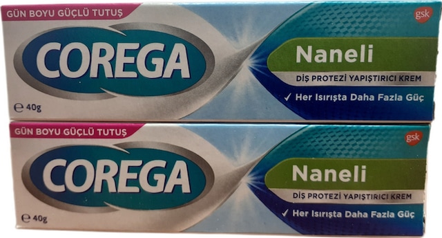 Süper Protez Yapıştırıcı Krem Naneli 40gr X 2 Adet