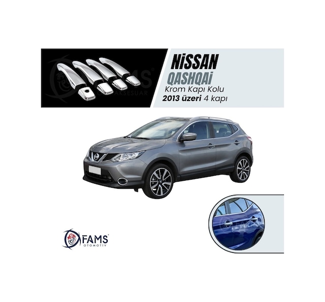 Nissan Qashqai Krom Kapı Kolu 2013 Üzeri 4 Kapı P. Çelik