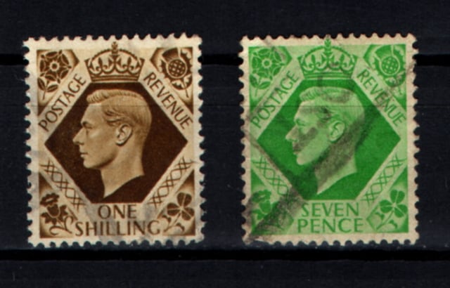İngiltere 1937-1939 Kral George Vı 7p+1sh Ws2211 Teşhir Ürün