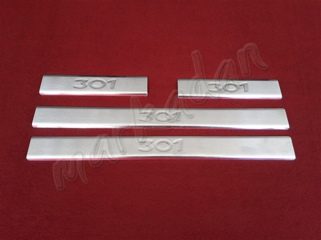 Db Chrome Peugeot 301 Krom Kapı Eşiği 2012 Sonrası 4 Parça P.Çeli