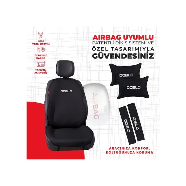 Fiat Doblo Nakışlı Oto Minder Ve Konfor Seti