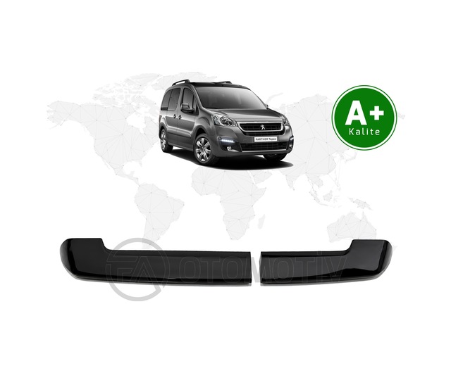 Peugeot Partner Panelvan Bagaj Üstü Spoiler Parlak Siyah Çift Bagaj Kapaklı 2008 2018 Model