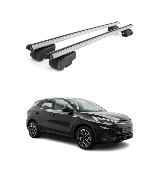 Byd Atto 3 2022-2027 Uyumlu Port Bagaj Taşıyıcı Ara Atkı Alüminyum Gri 2 Parça Gömme Ray