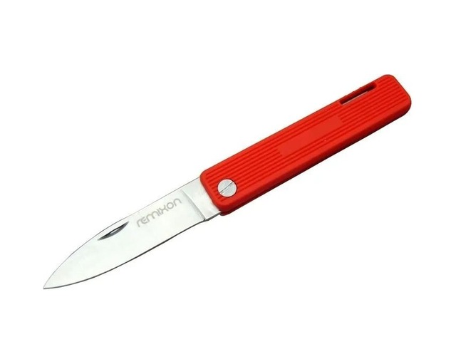 Remixon K200red Kamp / Bahçe Çakı Kırmızı 18 Cm - Manuel, Plastik Sap