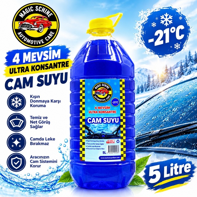Antifrizli Şampuanlı Cam Suyu 5 Litre