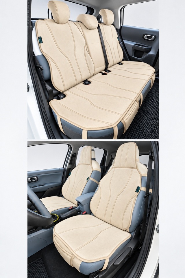 Bod Fiat Grande Panda Elektrikli Oto Koltuk Koruyucu Kılıf 2025-sonrası Latmos Serisi Bej