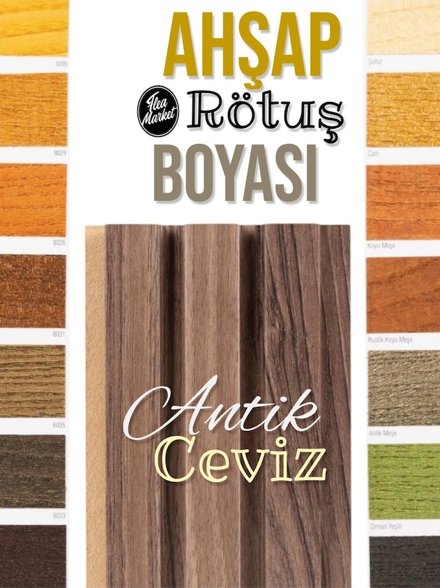 Ahşap Rötuş Boyası - Antik Ceviz - 25ml , Fırçalı Cam Şişede