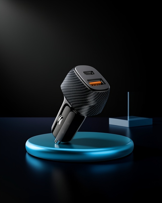 38w Araç Şarj Cihazı Type-c Usb Çift Giriş