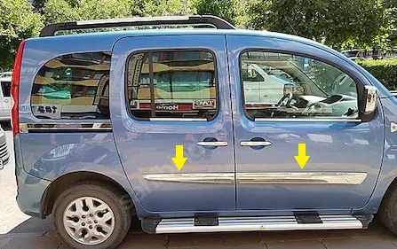 Renault Kangoo 2 Krom Yan Kapı Çıtası 4 Kapı 2008 -2011 P.çelik