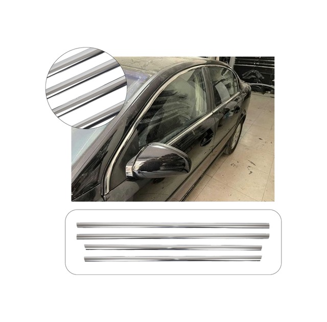 Opel Vectra C Uyumlu 2002-2008 Krom Cam Çıtası 4 Parça Paslanmaz Çelik