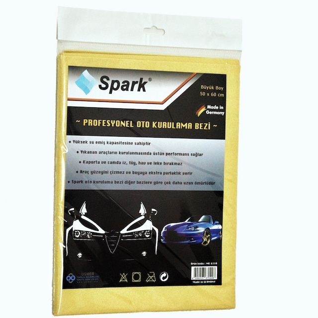 Spark 6310 Mikrofiber Güderi Süper Lüx Oto Kurulama Bezi 50X60 Cm 9 Adet