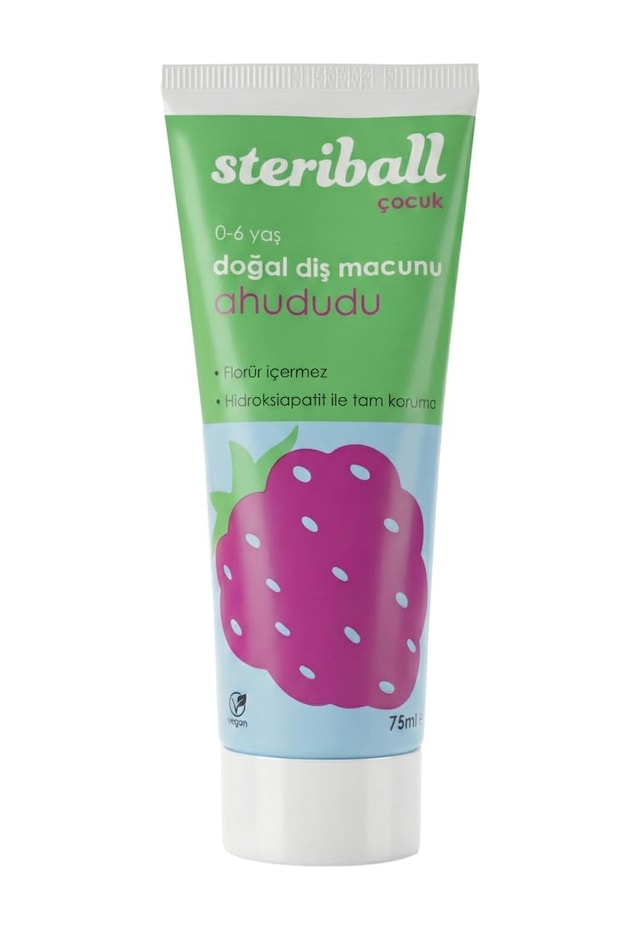 Tr Doğal Diş Macunu Florürsüz 75 Ml - Ahududu Florür İçermez, Hidroksiapatit İle Tam Koruma, Vegan