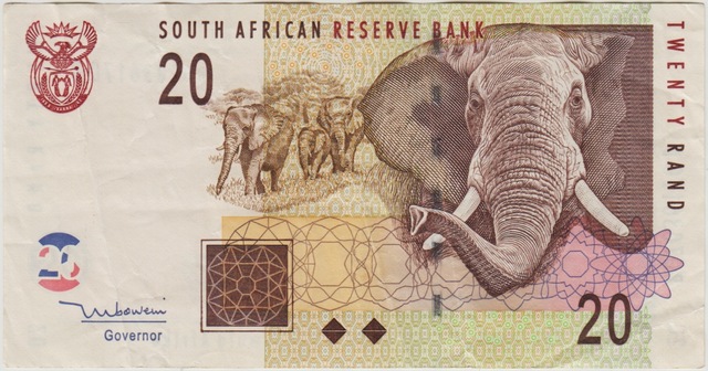 Güney Afrika 20 Rand 2005 Çok Çok Temiz.
