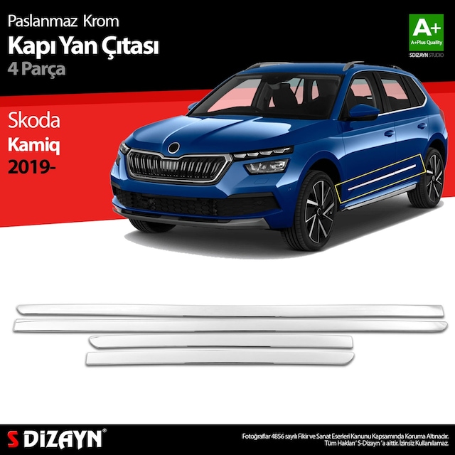 S-dizayn Skoda Kamiq Krom Kapı Yan Çıtası 2019 Üzeri