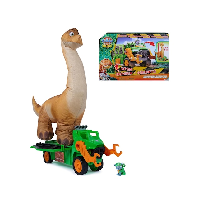 Paw Patrol Dino Filmi Şişme Dinozor Oyuncağı Ve Rocky Aksiyon Fig