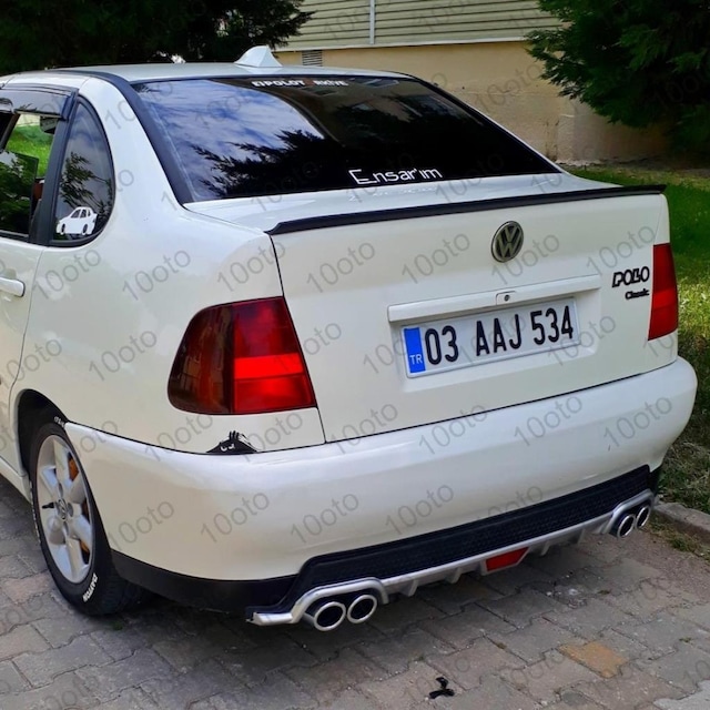 Vw Volkswagen Polo Classic Difüzör Universal Plastik 4 Çıkış Egzo Gri