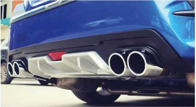 Honda Civic Fc5 2016-2021 Difüzör 4 Egsoz Görünümlü Gri Silver