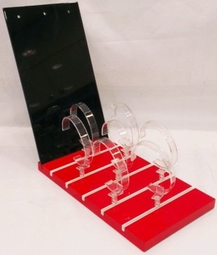 Ahşap Saat Display Küçük Boy Kırmızı