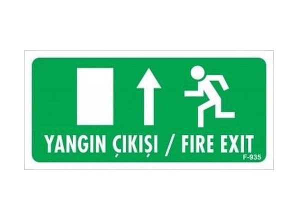 Buradabulabilirsin Yangın Çıkışı Yukarı Uyarı Levhası 17,5x25 Kod:935 Nl