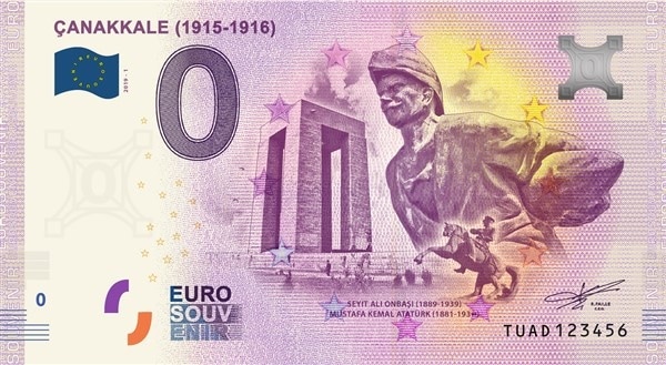 0 Euro Hatıra ve Koleksiyon Parası - Çanakkale 2019