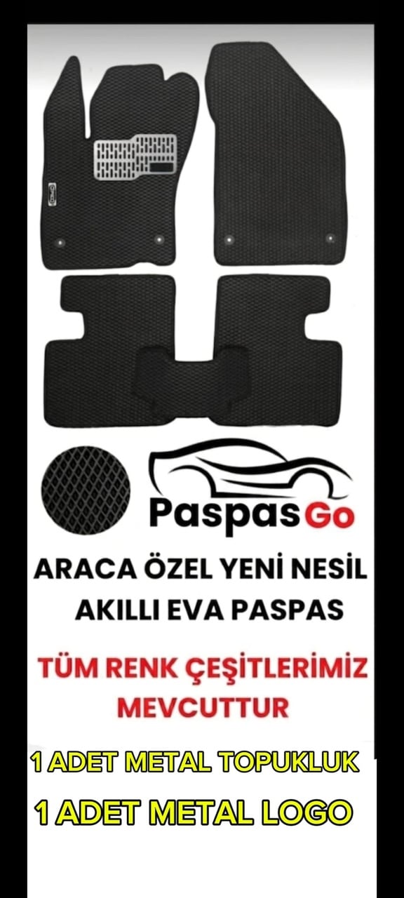 Toyota Corolla E120 2002-2007 Yeni Nesil Araca Özel 3d Eva Oto Paspas