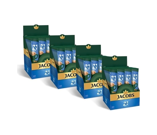 Jacobs 2'si 1 Arada Karışım Kahve 160 Adet 40'lı Kutu x 4