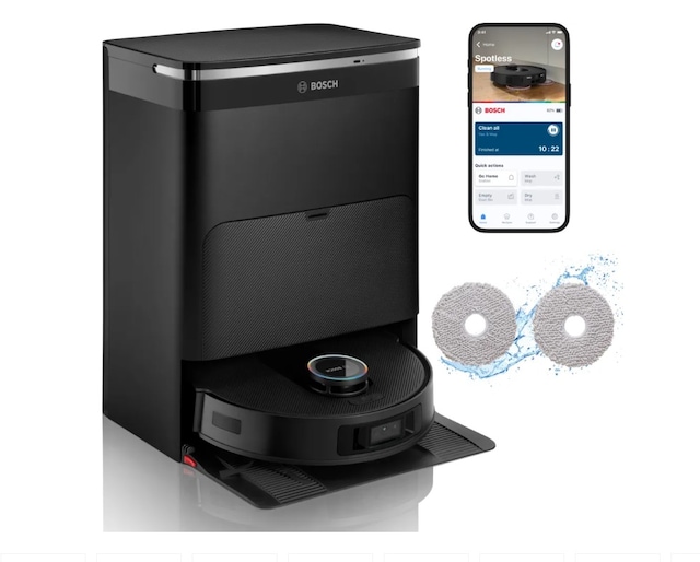 Bosch BCRDW3BX Spotless Max Cam Robot Süpürge Siyah