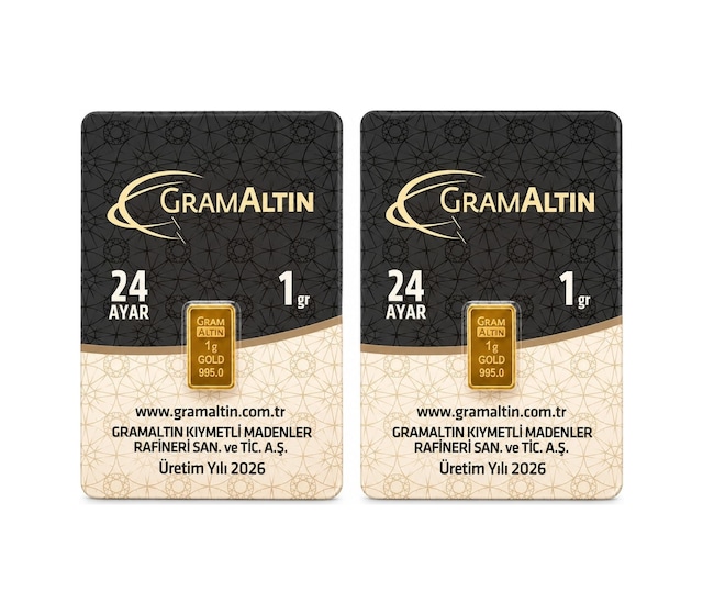 AgaKulche İAR 2 Gram (995) 24 Ayar Külçe Altın 2 Adet