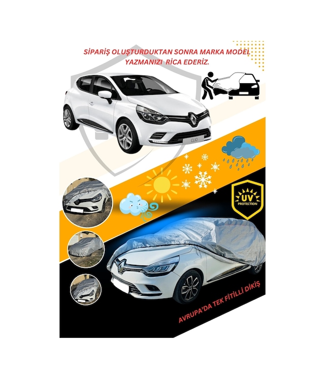 Carguard Tüm Hatchback Araçlar İle Uyumlu İle Uyumlu Lüks Araba Brandası Miflonlu Branda Oto Çadır Örtü