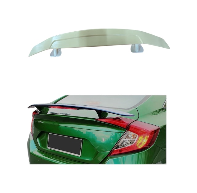 Honda Civic Fc5 Uyumlu Bagaj Üstü Spoiler Yüksek Ayaklı Boyasız Spoiler 2016+