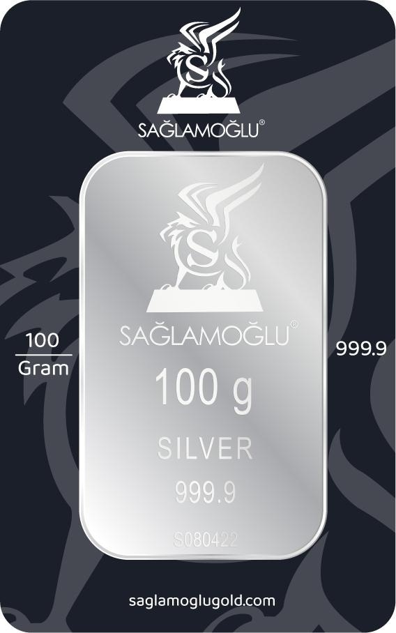 100 Gram Külçe Gümüş 999 / 999,9 Saflık Yatırımlık Gram Gümüş, Rafineri Ambalajlı