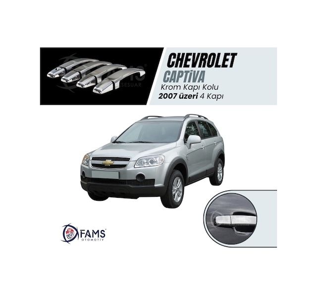 Chevrolet Captiva Krom Kapı Kolu 4 Parça 2007 Üzeri P. Çelik