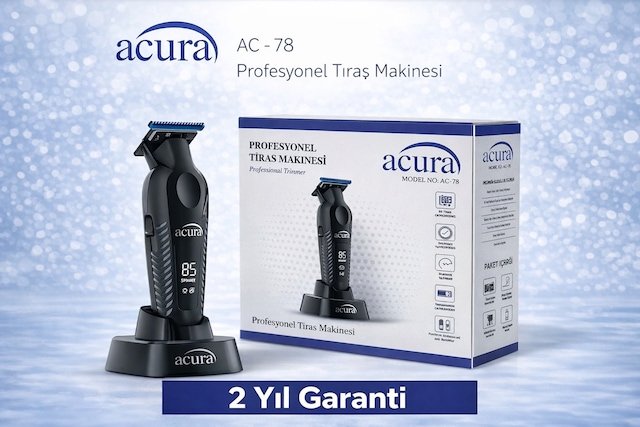 Acura Ac-78 Titanyum Seramik Bıçaklı Profesyonel Sakal Ense Tıraş Makinesi