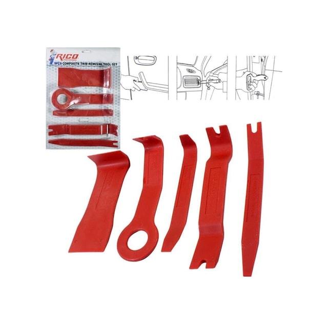 Rico 013-Rc1301 5 Parça Pvc Döşeme ve Trim Sökme Seti Takımı N11.133