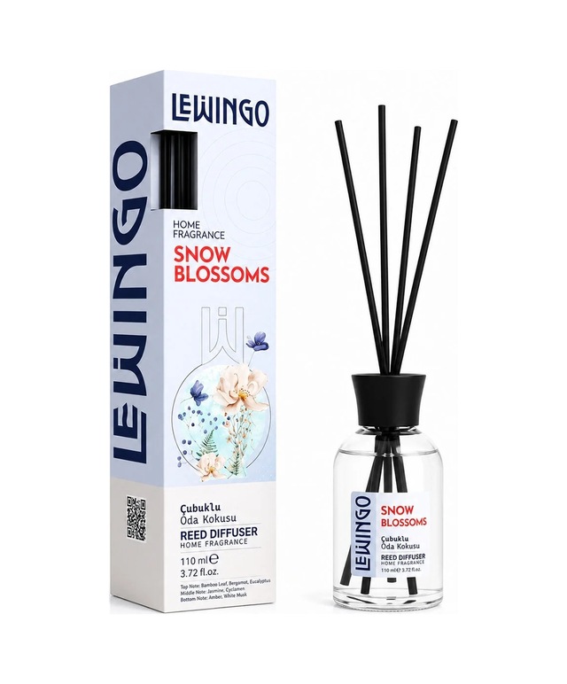 Ers- Snow Blossoms Bambu Çubuklu Oda Kokusu - 110 Ml - Cam Şişe
